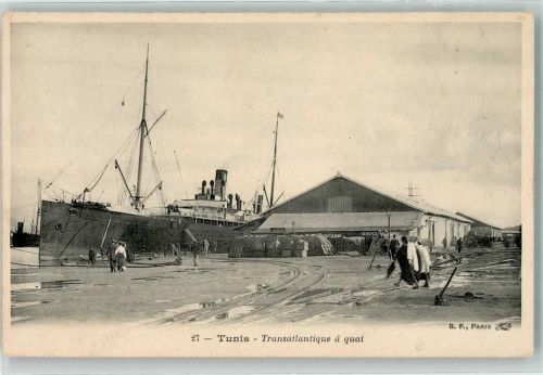 Tunis Hafen Transatlantique a Quai