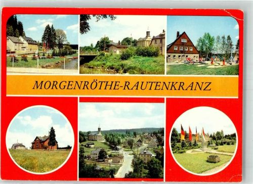 Rautenkranz 1986 Pension Ferienheim Frischhütte Kinderkurheim Elternhaus Sigmund Jähn Denkmal Stempel Verzögert wegen Mängel