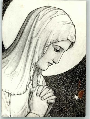 Beuron Kunstschule Marienleben Anbetende Gottesmutter bei der Christgeburt