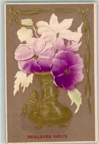 1912 Veilchen in Vase Die besten Wünsche