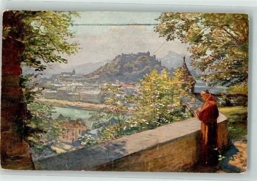 Salzburg 1915 sign. Reiffenstein Mönch