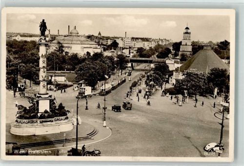 Wien Praterstern Litfaßsäule Straßenbahn Kino