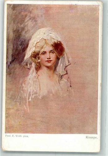 1918 Serie 884b/3 Wiener Künstlerkarte sign Veith E. Knospe Hochzeit