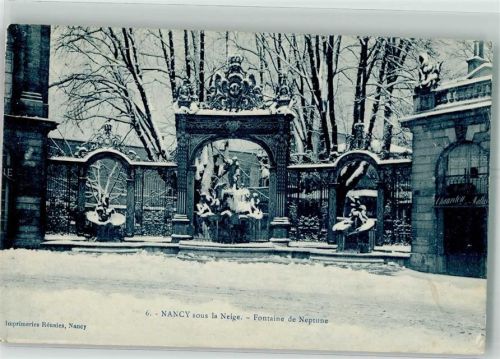 Nancy 1908 Denkmal Fontaine de Neptune