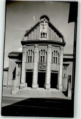 Hockenheim Kath. Kirche Ort handschriftlich Foto Original aus Archiv eines Ansichtskartenverlags