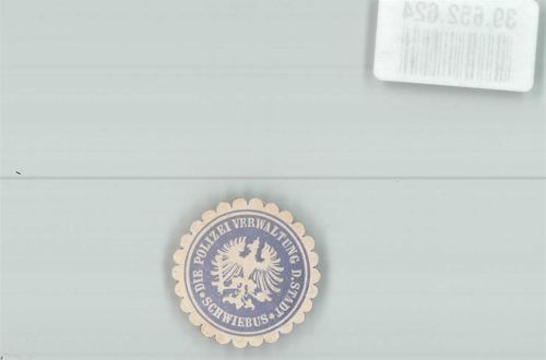 Schwiebus Die Polizei Verwaltung d. Stadt Schwiebus