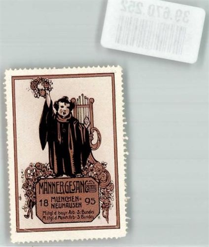 Neuhausen Männergesangverein 1895 Harfe Kranz Braun