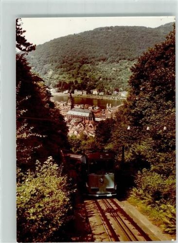 Heidelberg Kirche Bergbahn Neckar Ort handschriftlich Foto Original aus Archiv eines Ansichtskartenverlags