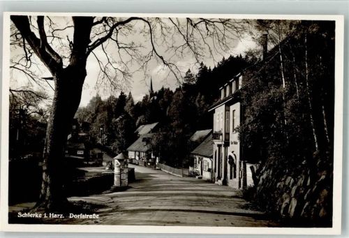 Schierke 1933 Dorfstrasse Litfaßsäule