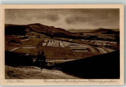 Wasserkuppe Die Rhön Wasserkuppe Pferdskopf von Höhenweg gesehen