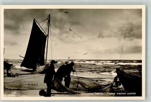 Dahme Fischer machen am Strand seeklar Verlag Rubin