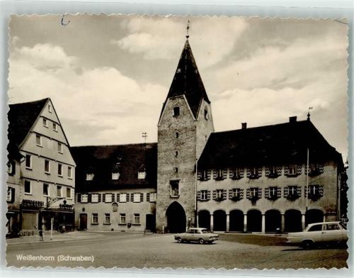 Weißenhorn Auto Rathaus Foto Original aus Archiv eines Ansichtskartenverlags