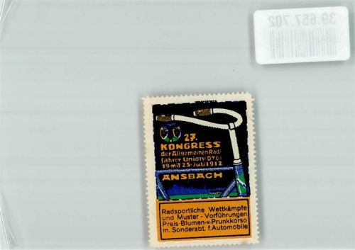 Ansbach 27. Kongress der Allgemeinen Radfahrer Union D.T.G.