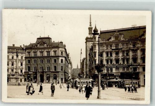 Brno Straßenbahn Denkmal Säule