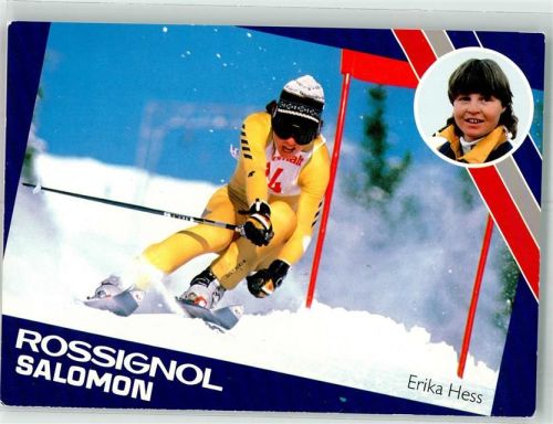 Erika Hess Ski Werbe AK