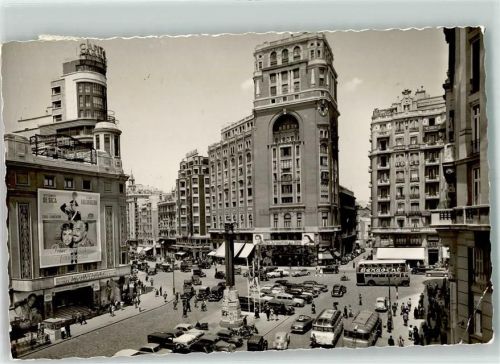 Madrid 1958 Omnibus Auto Plaza del Callao