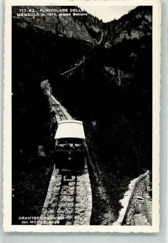 Bozen 1959 Bergbahn Mendola