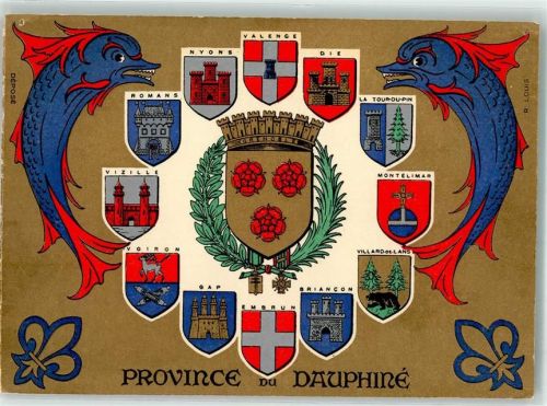 Grenoble Wappen Province Dauphine Informationskarte