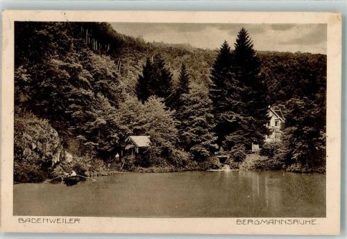 Badenweiler 1915 Bergmannsruhe Ruderboot See