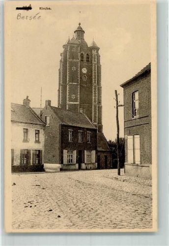 Bersee 1918 Kirche Ort handschriftlich Feldpost WK I Nr. 687