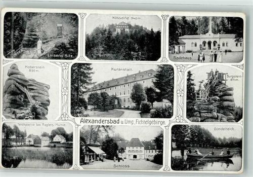 Bad Alexandersbad Luisen-Sitz Haberstein Schloss Burgstein Badehaus Kösseine