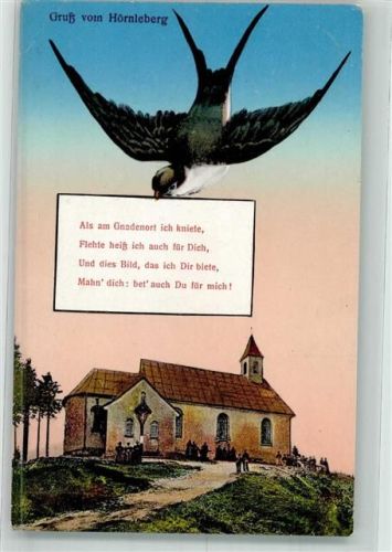 Winden Schwalbe über der Wallfahrtskapelle Unserer Lieben Frau vom Hörnleberg Verlag Franz Schemm
