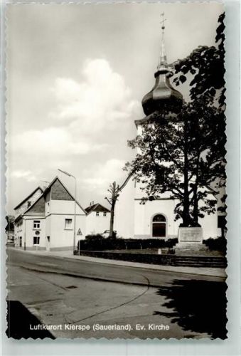 58566 W5883 Kierspe Foto AK Ev. Kirche