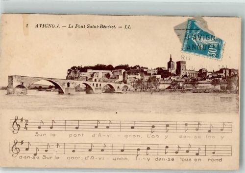 Avignon Le Pont Saint Benezet Briefmarke Bildseite