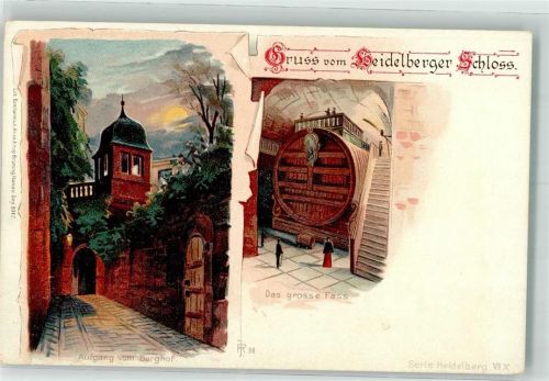Heidelberg Aufgang Burghof Das große Fass
