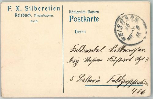 Reisbach 1916 F.X.Silbereisen Geschäftskorrespondenz