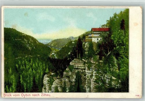 Kurort Oybin Blick vom Oybin nach Zittau