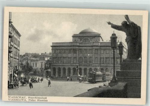 Warschau Straßenbahn Denkmal Staszic-Palast