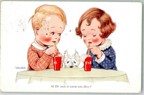sign. Vaube Ist Dir auch so warm ums Herz Kinder Hund