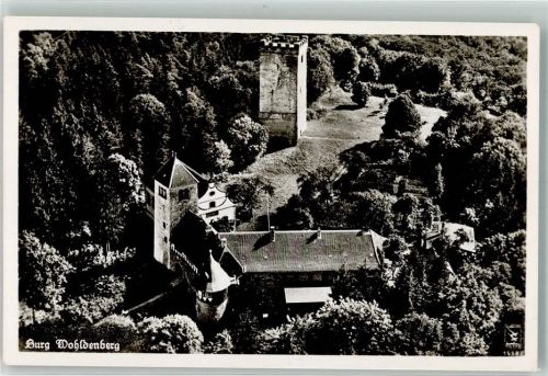 Wohldenberg 1955 Fliegeraufnahme Burg Gasthaus Pension