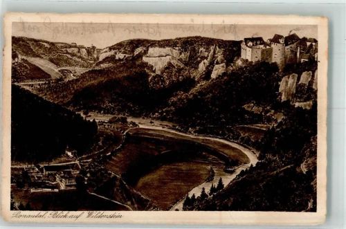 Leibertingen Das Donautal mit Schloss Wildenstein Künstlerkarte