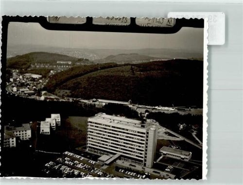 Siegen Foto Original aus Archiv eines Ansichtskartenverlags Vogelschau Krankenhaus Ort handschriftlich