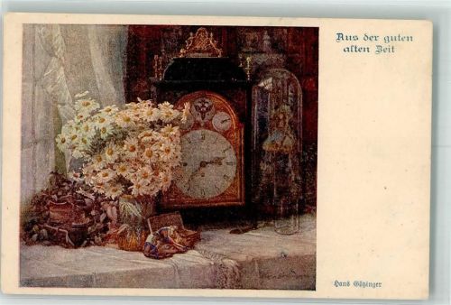 Nr. 955 sign. Götzinger Hans , aus guten alten Zeiten , Tischuhr