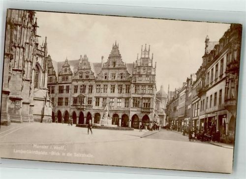 Münster Lambertikirchplatz mit Salzstraße Verlag Trinks & Co. Nr. 5