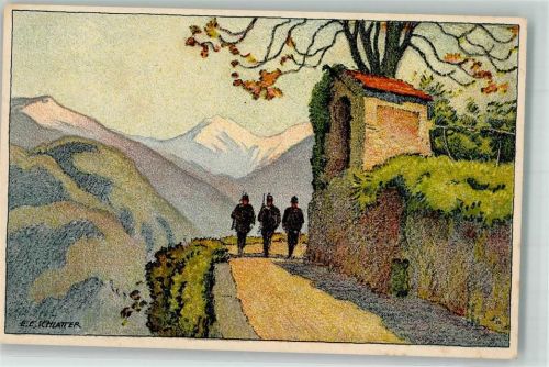 Militär Patrouille im Tessin No.5 Schweizer Nationalspende f. u. Soldaten u. ihre Familien