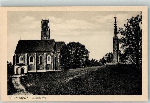 Oberwittelsbach Gotische Marienkirche und König Ludwig I Denkmal