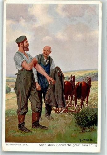 sign. Barascudts M. Pferdepflug Soldat ASM Nr.1533