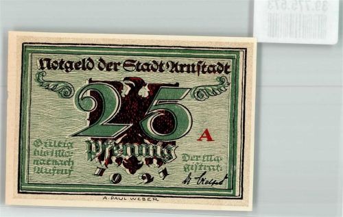 Arnstadt 1921 25 Pfennig A Bach