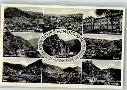 Ahrweiler Bad Neuenahr Kaiserstuhl Rech Mayschoß Dernau Altenahr Sanatorium Ahrweiler Bunte Kuh Verlag Bremer & Co. Nr. 1270/9