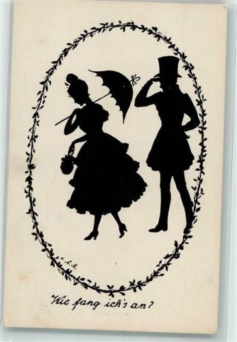 Verlag G.K.V.B. Serie 484/1 Biedermeier Liebespaar Flirten