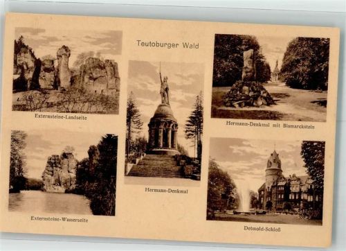 Detmold 1927 Hermann- Denkmal Bismarckstein Externsteine Schloss