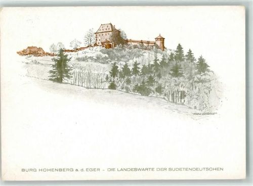 Hohenberg 1958 Burg Hohenberg Künstlerkarte