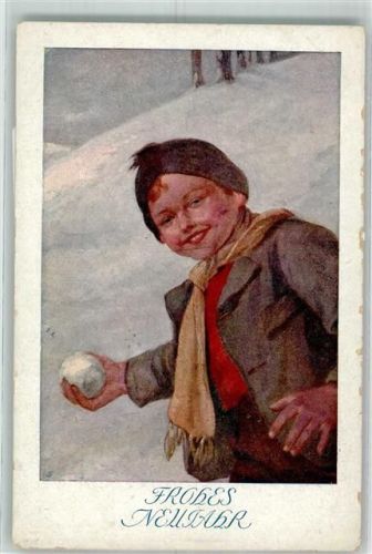 1919 Neujahr Kind Verlag Deutscher Schulverein Karte Nr. 115