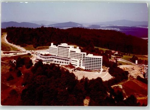 Freyung Fliegeraufnahme der Gesa-Klinik Foto Original aus Archiv eines Ansichtskartenverlags Ort handschriftlich