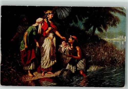 Altes Testament Pharaos Tochter findet Moses T.S.N. Serie 853