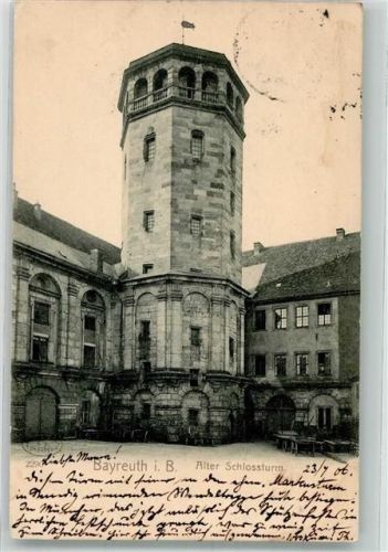 Bayreuth 1906 Schloss Turm